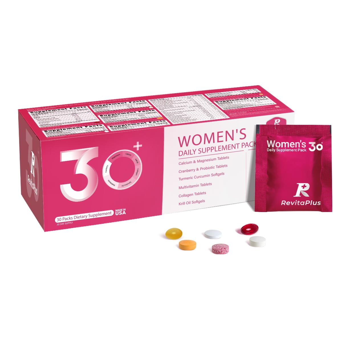 Multivitamin for Women with Vitamin A,B,C,D3,E,K2,Biotin, Collagen Supports Energy, Wellness and Beauty 30 Packs
Multivi