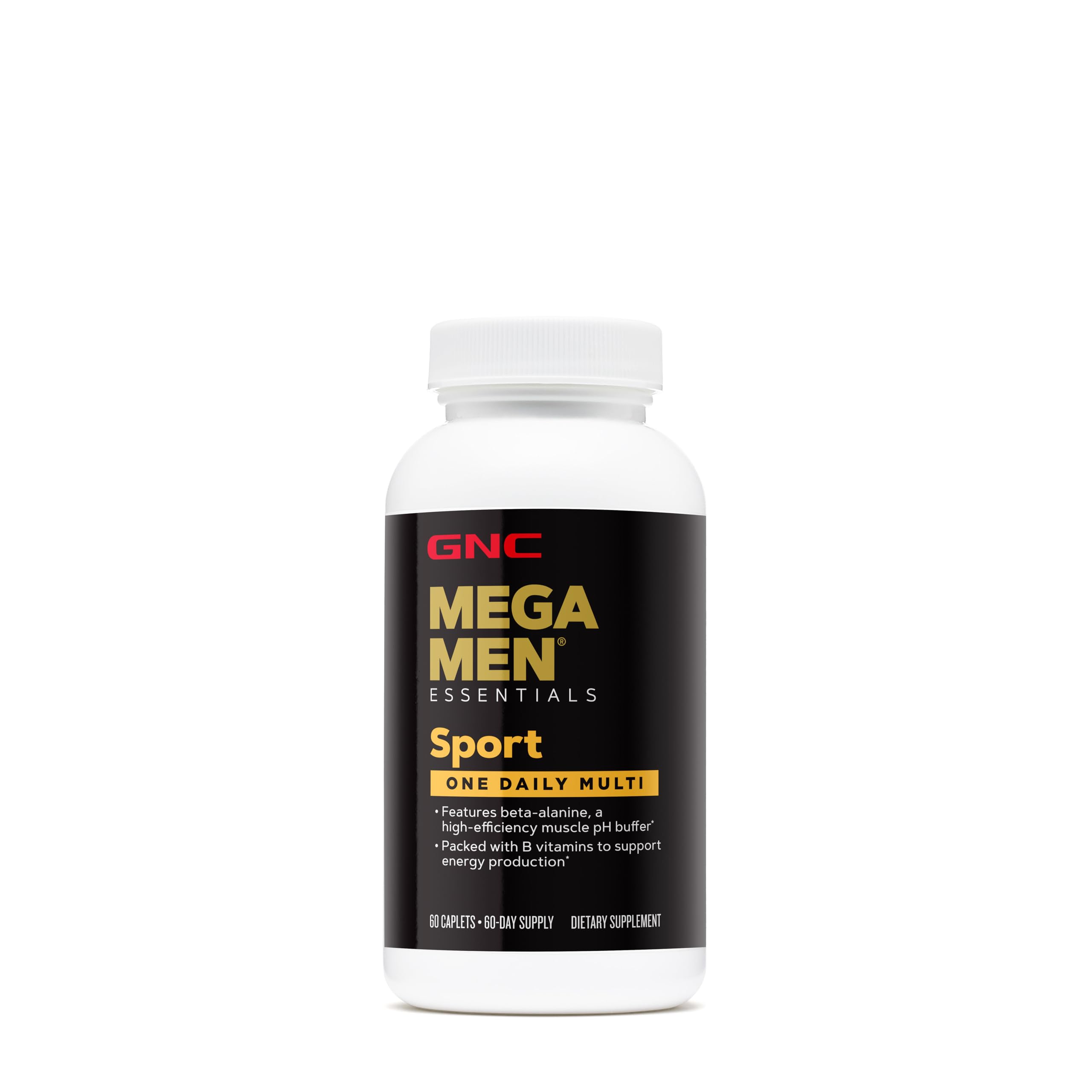 GNC Mega Men Essentials Sport One Daily Multivitamin - Energy Production and Performance Support, 60 Count