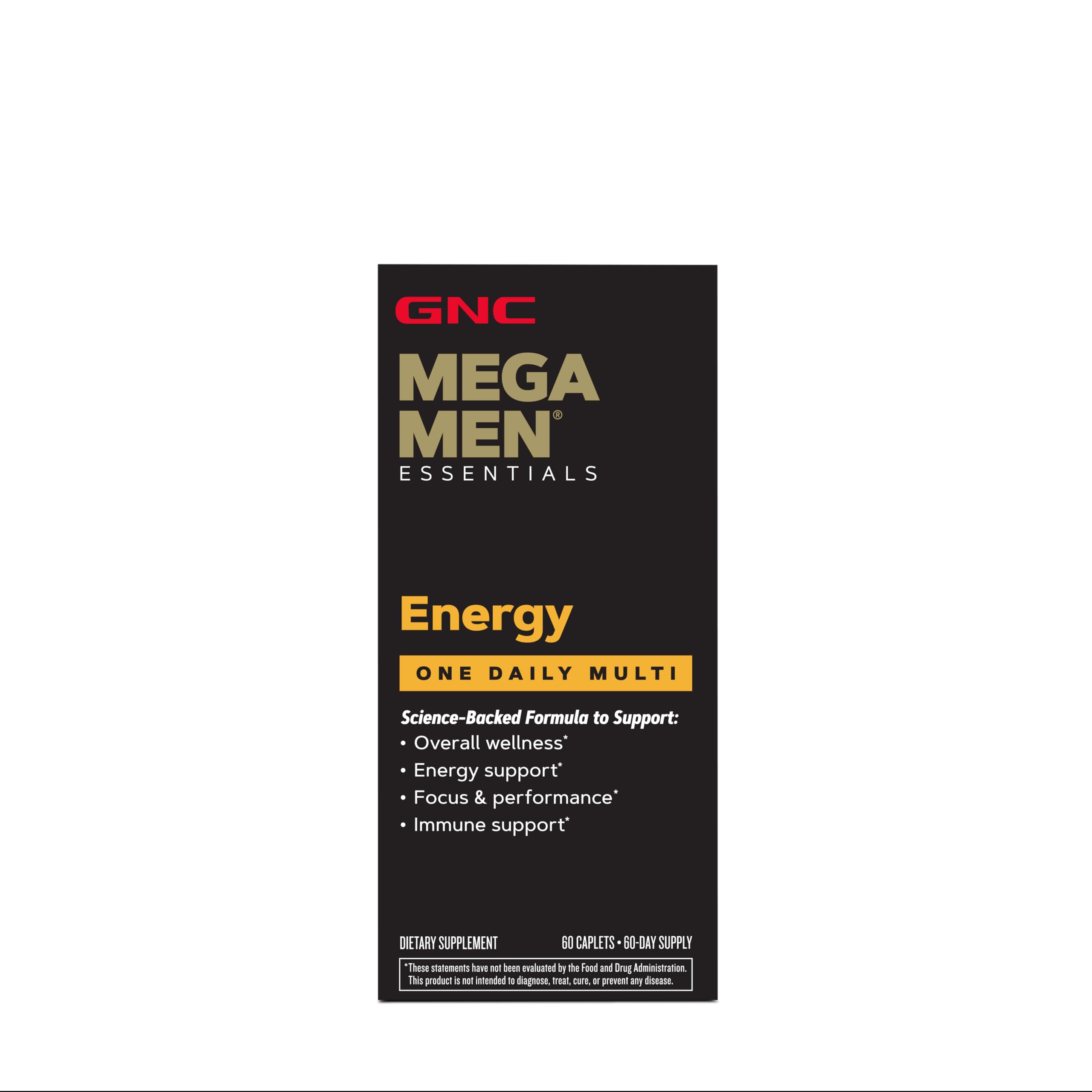 GNC Mega Men Multivitamin - Energy and Metabolism for Men | 1 Daily Dosage | High Energy Vitamins for Men's Health