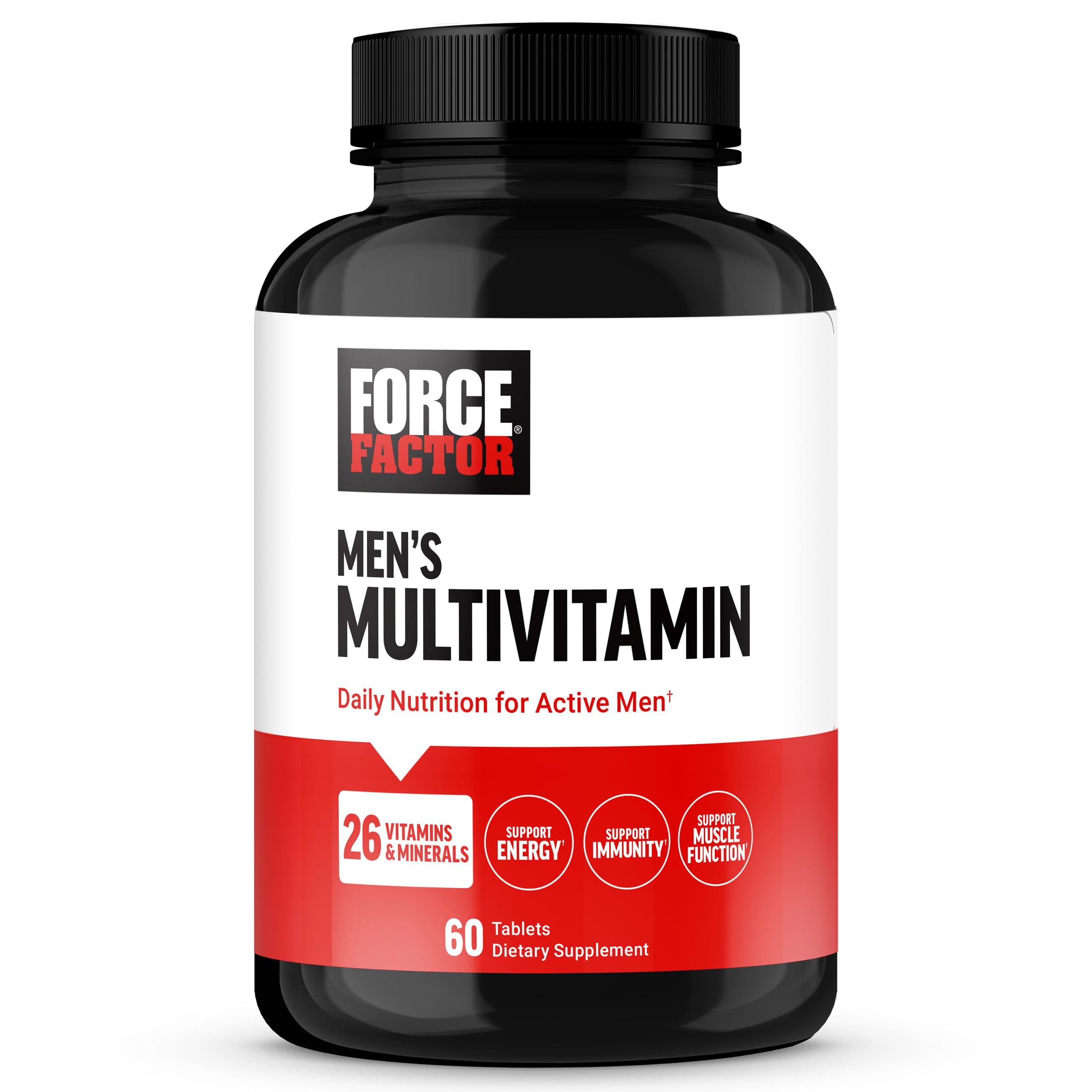 Force Factor Men’s Multivitamins 27 Vitamins and Minerals for Men, Amino Acids Supplement, Immunity and Energy Support,